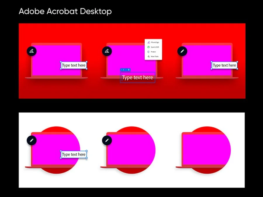 Adobe brand system grid example 4