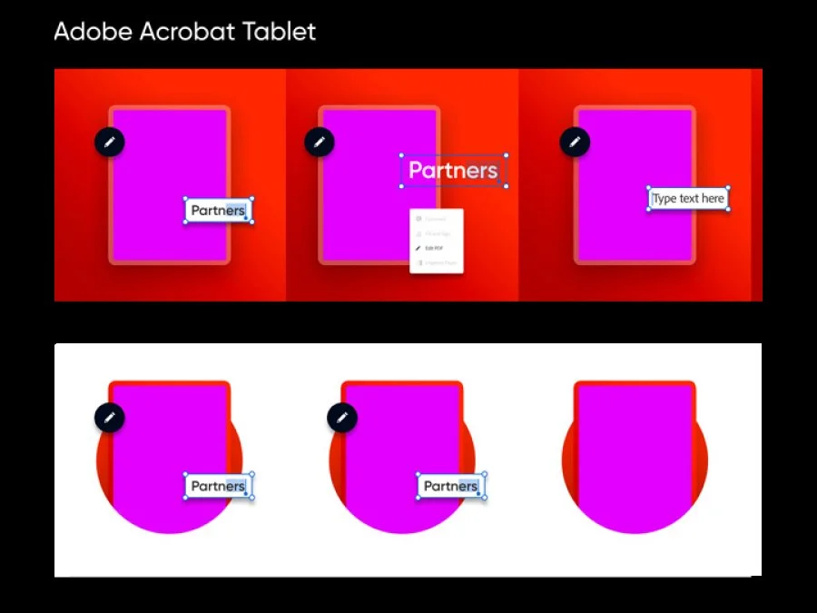 Adobe brand system grid example 6